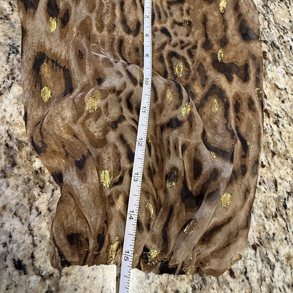Express sheer maxi length leopard print beach coverup SZ SM - Picture 12 of 14